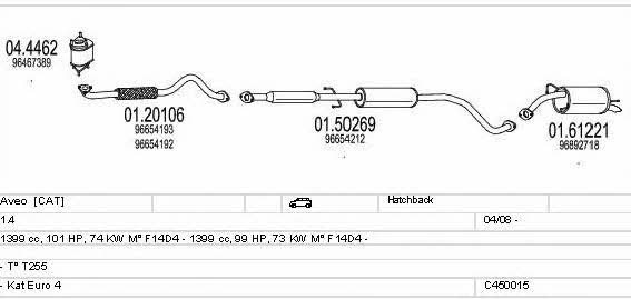 Mts C450015021525 Exhaust system C450015021525