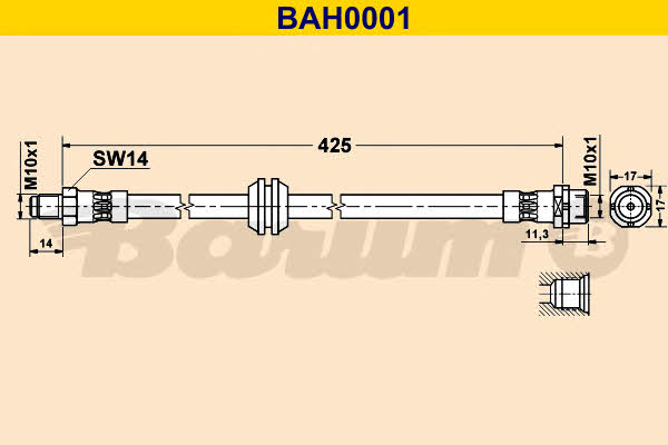 Barum BAH0001 Brake Hose BAH0001