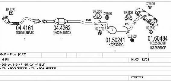  C380227003035 Exhaust system C380227003035