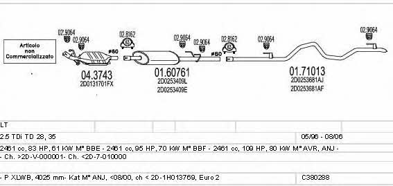 C380288009470 Mts Exhaust system