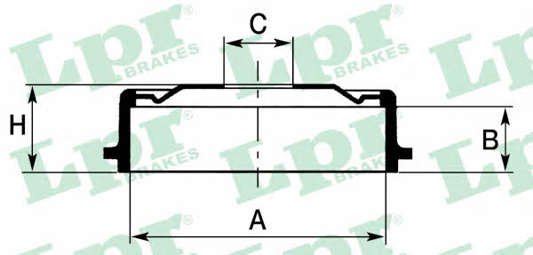 LPR 7D0285 Brake drum 7D0285