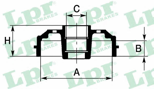 LPR 7D0468C Rear brake drum 7D0468C