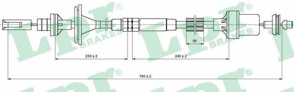 LPR C0213C Clutch cable C0213C