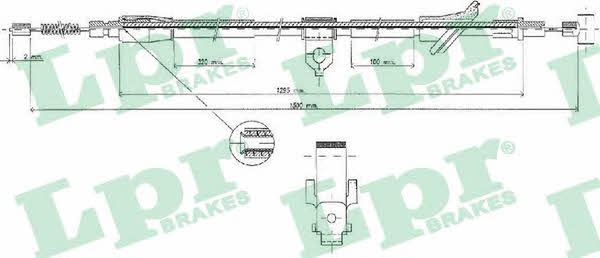 LPR C0529B Parking brake cable, right C0529B