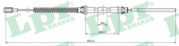 LPR C0574B Handbrake cable C0574B C0574B LPR Handbrake cable