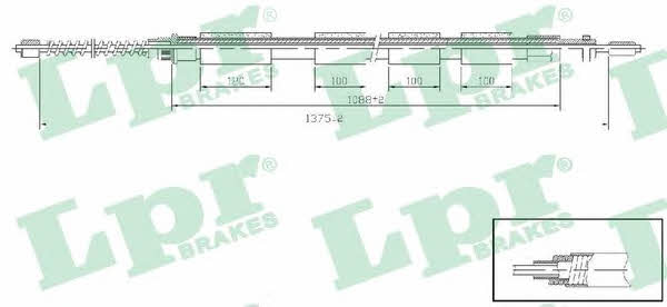 LPR C0610B Parking brake cable left C0610B