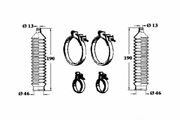 Ocap 0900960 Bellow kit, steering 0900960