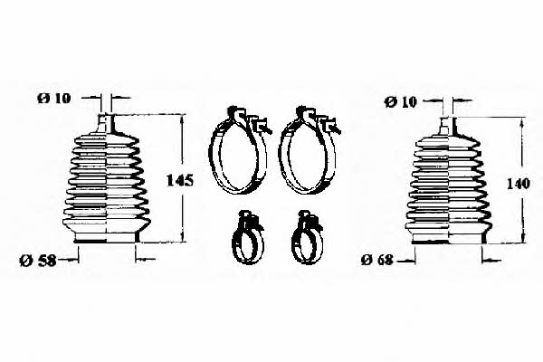 Ocap 0901018 Bellow kit, steering 0901018