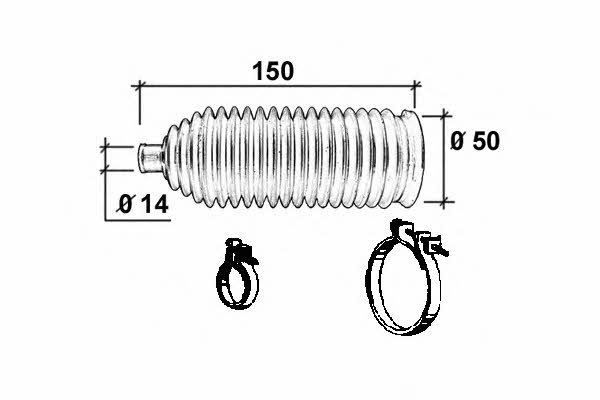 Ocap 0901508 Bellow kit, steering 0901508