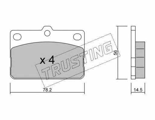 Trusting 456.0 Brake Pad Set, disc brake 4560