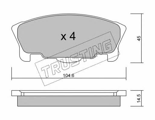 Trusting 474.0 Brake Pad Set, disc brake 4740