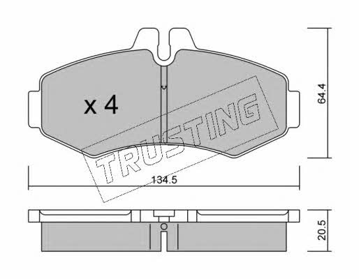 Trusting 589.0 Brake Pad Set, disc brake 5890