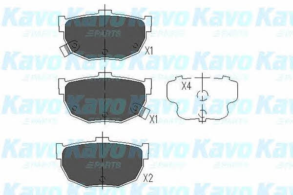 Front disc brake pads, set Kavo parts KBP-3007