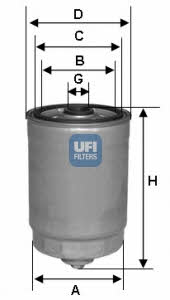 Ufi 24.441.00 Fuel filter 2444100