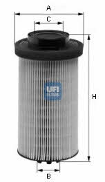 Ufi 26.001.00 Fuel filter 2600100