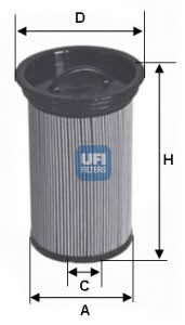 Ufi 26.005.00 Fuel filter 2600500