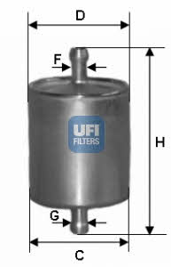 Ufi 31.836.00 Gas filter 3183600