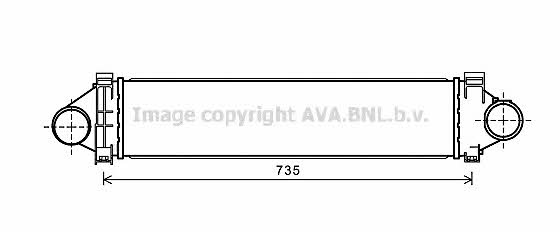 Turbocharger intercooler Land Rover Freelander: AU4213 AVA Intercooler, charger