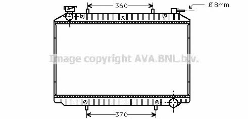 AVA DN2206 Radiator, engine cooling DN2206