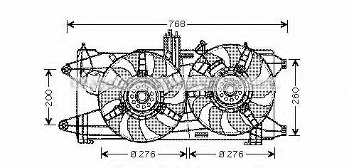 AVA FT7522 Hub, engine cooling fan wheel FT7522