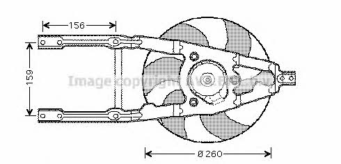 AVA FT7545 Hub, engine cooling fan wheel FT7545