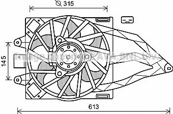 AVA FT7565 Hub, engine cooling fan wheel FT7565