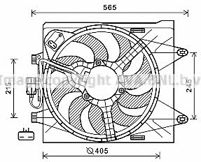 AVA FT7605 Hub, engine cooling fan wheel FT7605