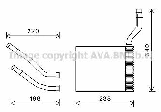 AVA FD6464 Heat exchanger, interior heating FD6464