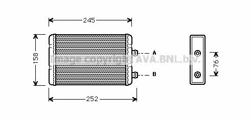 AVA FTA6220 Heat exchanger, interior heating FTA6220