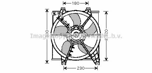 AVA HY7506 Hub, engine cooling fan wheel HY7506