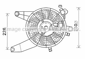 AVA HY7569 Hub, engine cooling fan wheel HY7569