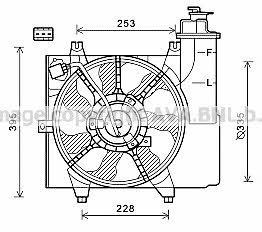 AVA KA7531 Hub, engine cooling fan wheel KA7531