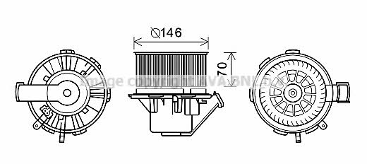 AVA MS8647 Cabin ventilation engine MS8647