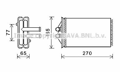 AVA PRA6082 Heat exchanger, interior heating PRA6082