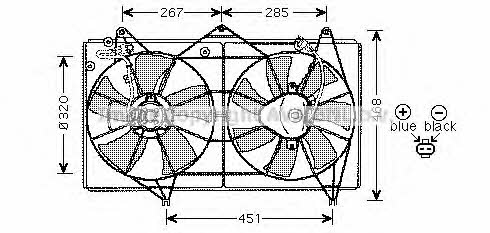 AVA TO7527 Hub, engine cooling fan wheel TO7527