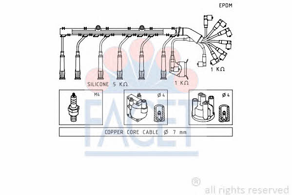 Facet 4.8584 Ignition cable kit 48584