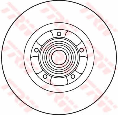 Rear solid brake disc TRW DF6044BS