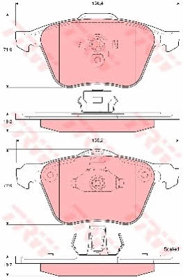 TRW COTEC brake pad set TRW GDB1576