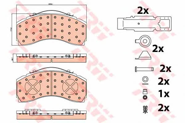 Brake pad set TRW GDB5111