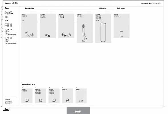 121001031 Dinex Exhaust system