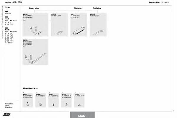 147100030 Dinex Exhaust system