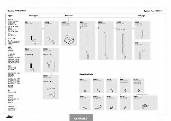 164001004 Dinex Exhaust system