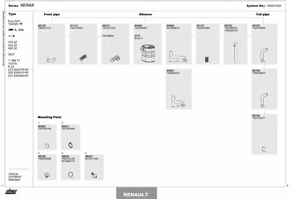 164001028 Dinex Exhaust system