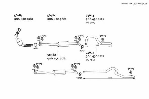  350000071_08 Exhaust system 35000007108