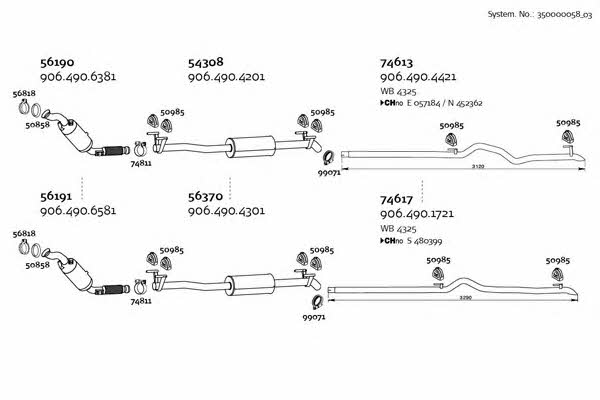  350000058_03 Exhaust system 35000005803