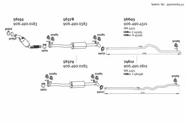  350000063_02 Exhaust system 35000006302