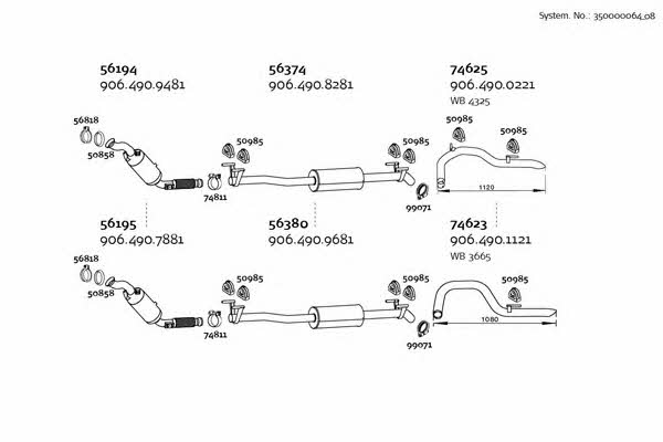 Dinex 350000064_08 Exhaust system 35000006408