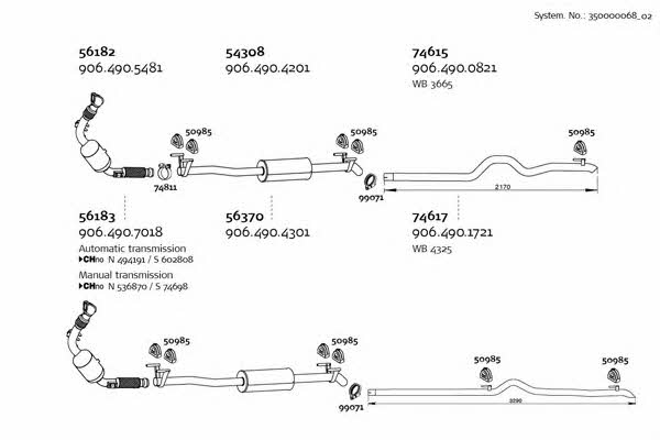  350000068_02 Exhaust system 35000006802