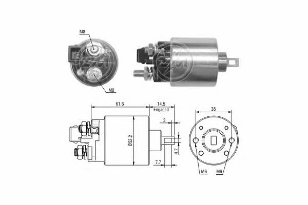 Era 227227 Solenoid switch, starter 227227