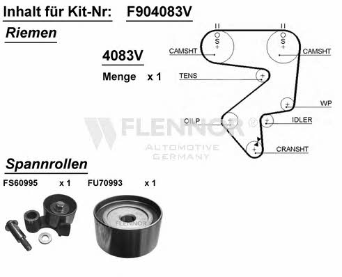 Flennor F904083V Timing Belt Kit F904083V